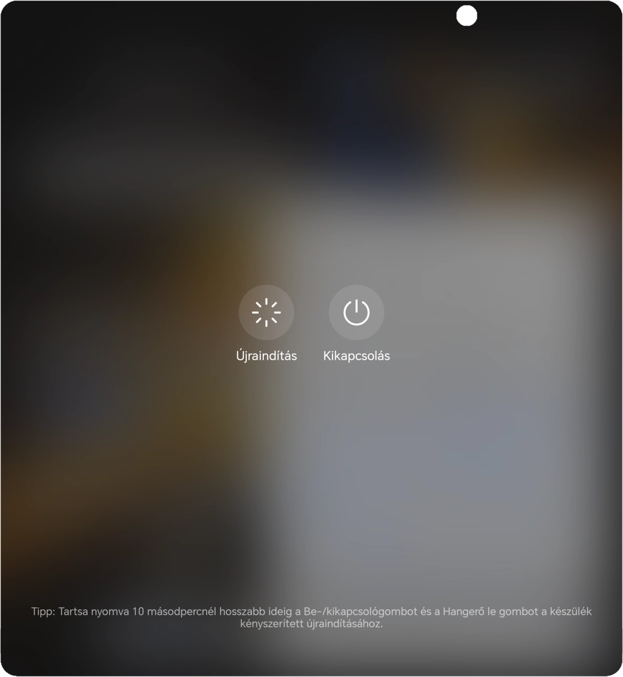 Válaszd a Kikapcsolás lehetőséget.