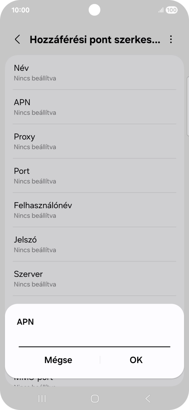 Amennyiben előfizetésed van, írd be azt, hogy mms, és válaszd az OK lehetőséget.