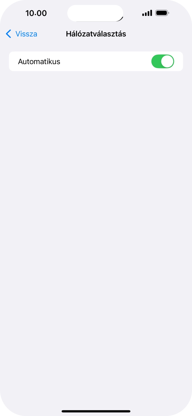 Kattints az „Automatikus” melletti csúszkára a funkció automatikus választásának be- vagy kikapcsolásához.