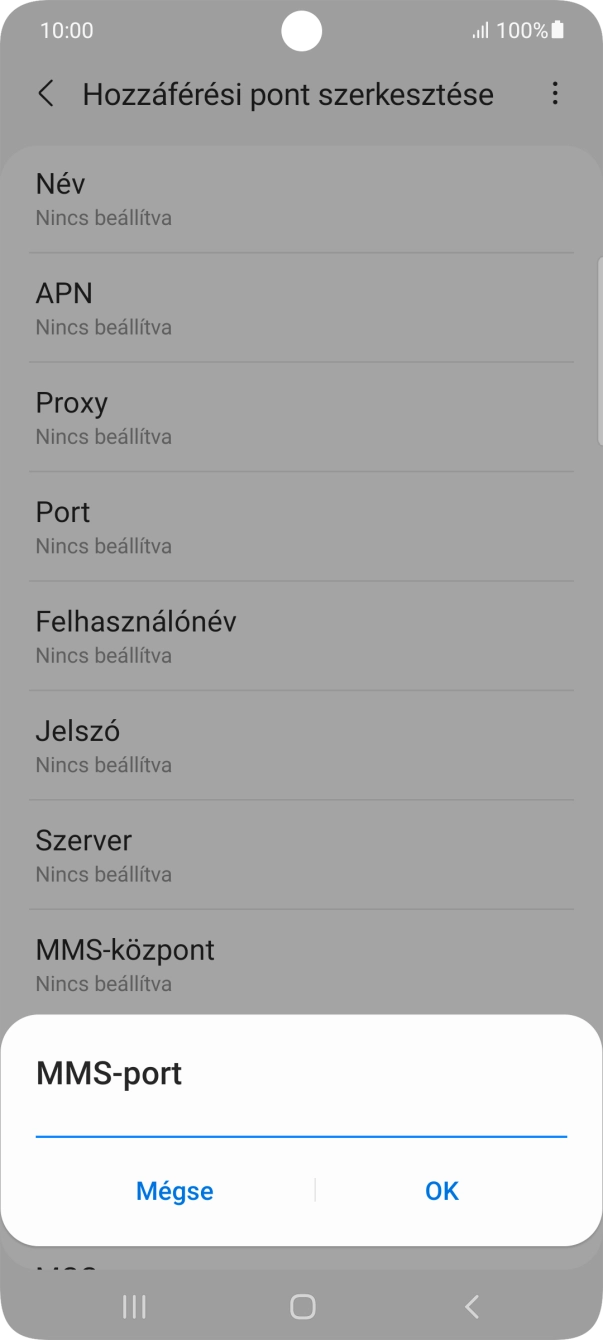 Írd be azt, hogy 8080, és válaszd az OK lehetőséget.