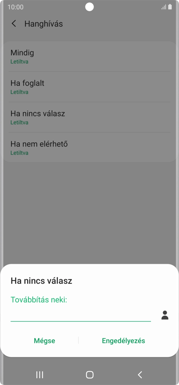 Írd be a +36709090999 számot és válaszd az Engedélyezés lehetőséget.