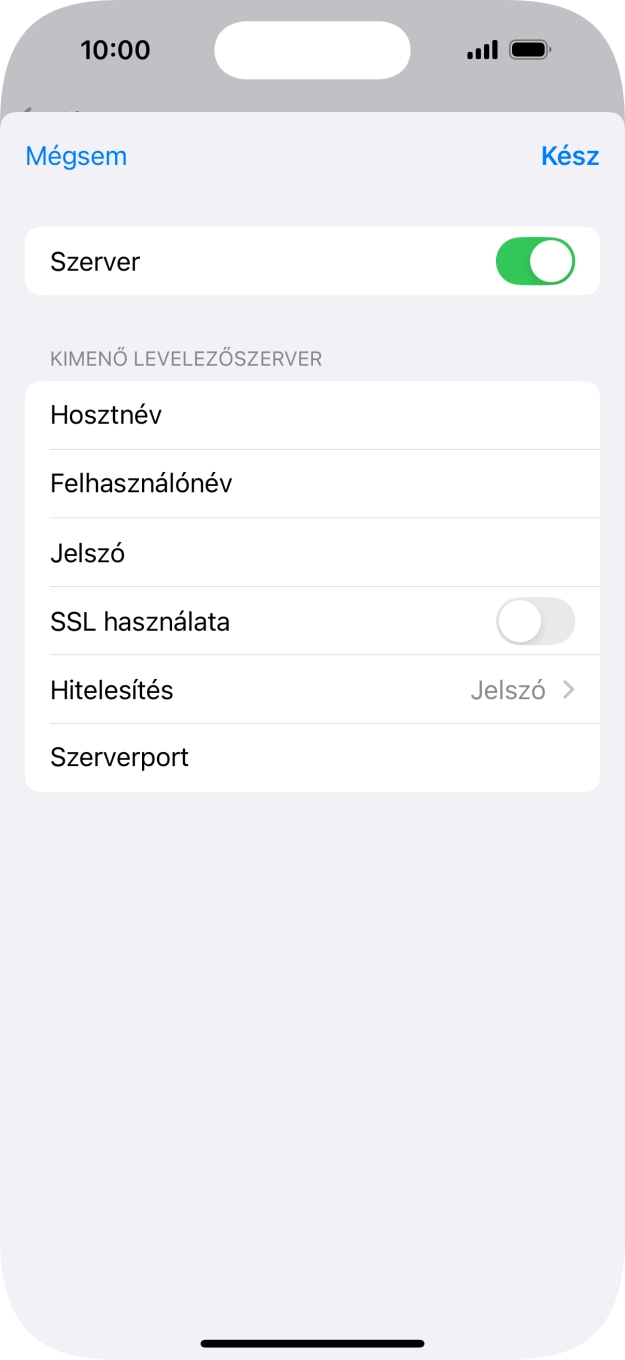 Kattints az „SSL használata” melletti csúszkára a funkció bekapcsolásához.