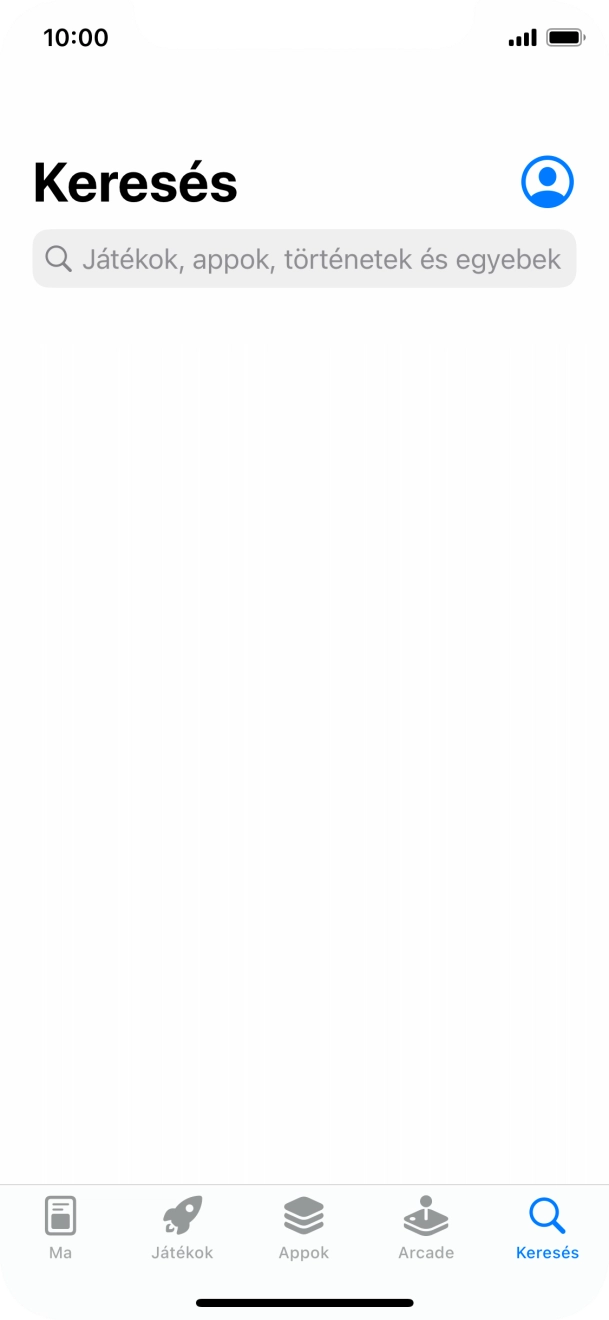 Kattints a keresés mezőre, és írd be a keresett alkalmazás nevét vagy tárgykörét.