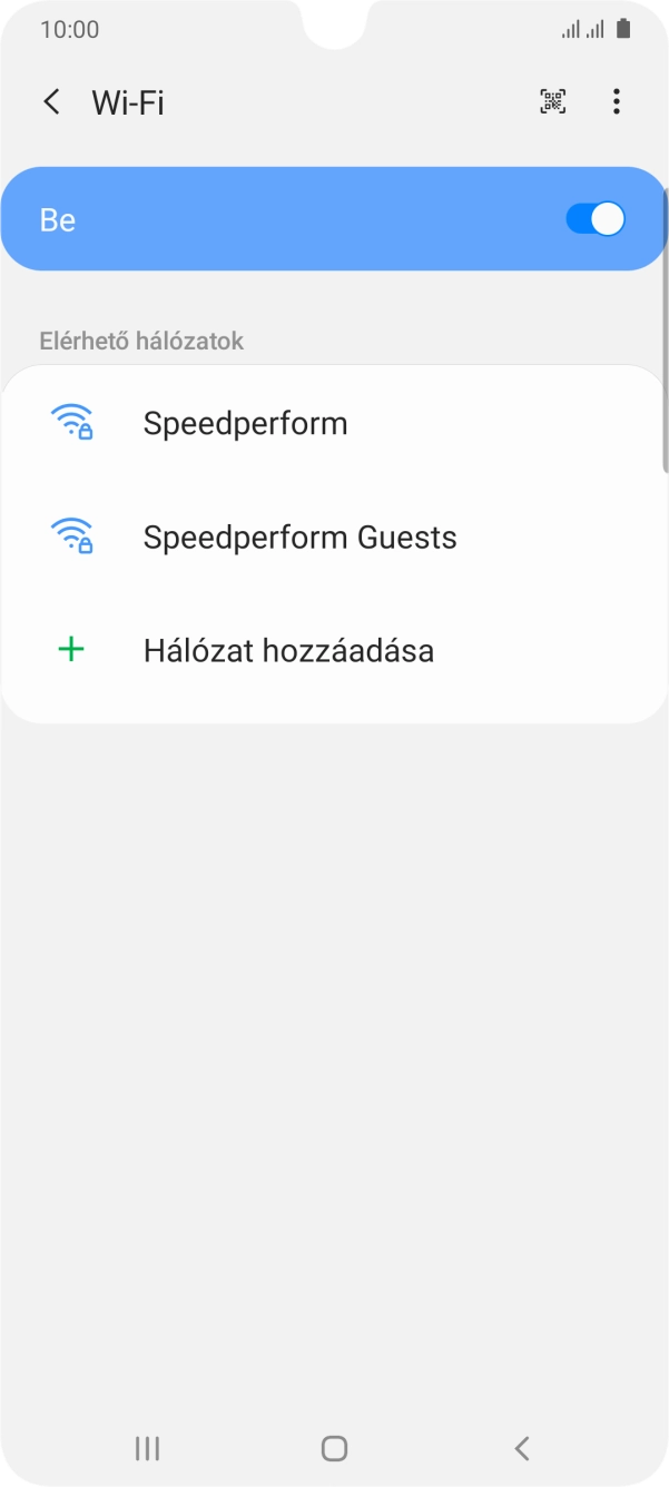 Válaszd ki a kívánt Wi-Fi hálózatot. Válaszd ki a kívánt Wi-Fi hálózatot.
