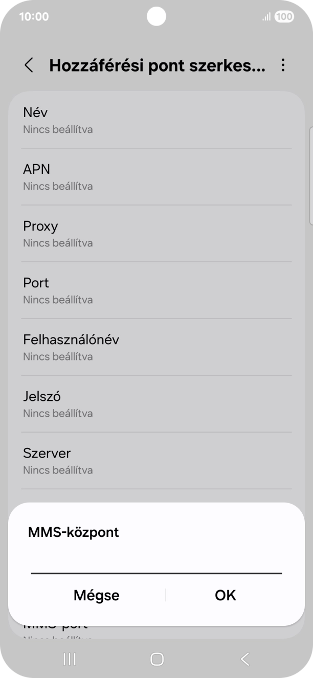 Írd be azt, hogy http://mms.one.hu/servlets/mms, és válaszd az OK lehetőséget.