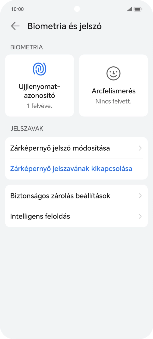 Válaszd a Zárképernyő jelszavának kikapcsolása lehetőséget, és írd be az extra képernyőzárkódot, amit korábban már beállítottál. Válaszd a Zárképernyő jelszavának kikapcsolása lehetőséget, és írd be az extra képernyőzárkódot, amit korábban már beállítottál.