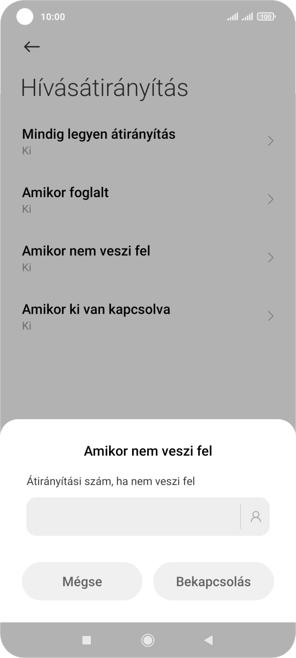 Írd be azt, hogy +36709090999, és válaszd a Bekapcsolás lehetőséget.