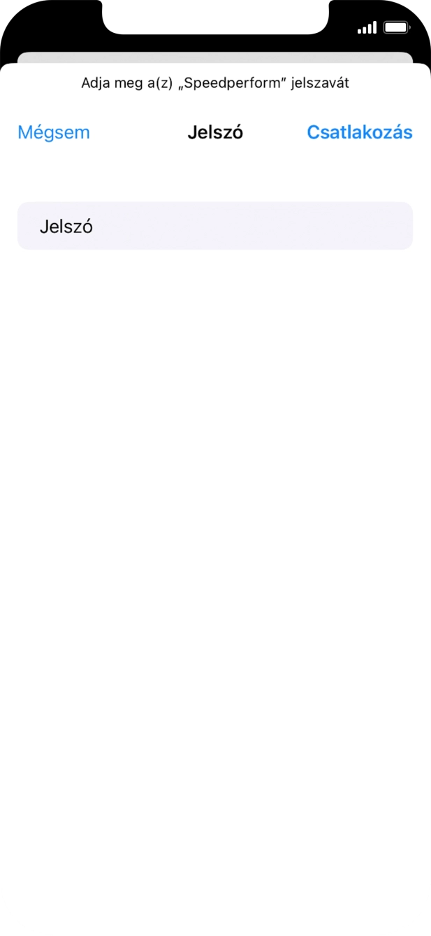 Írd be a Wi-Fi hálózatodhoz tartózó jelszót, és válaszd a Csatlakozás lehetőséget. Írd be a Wi-Fi hálózatodhoz tartózó jelszót, és válaszd a Csatlakozás lehetőséget.