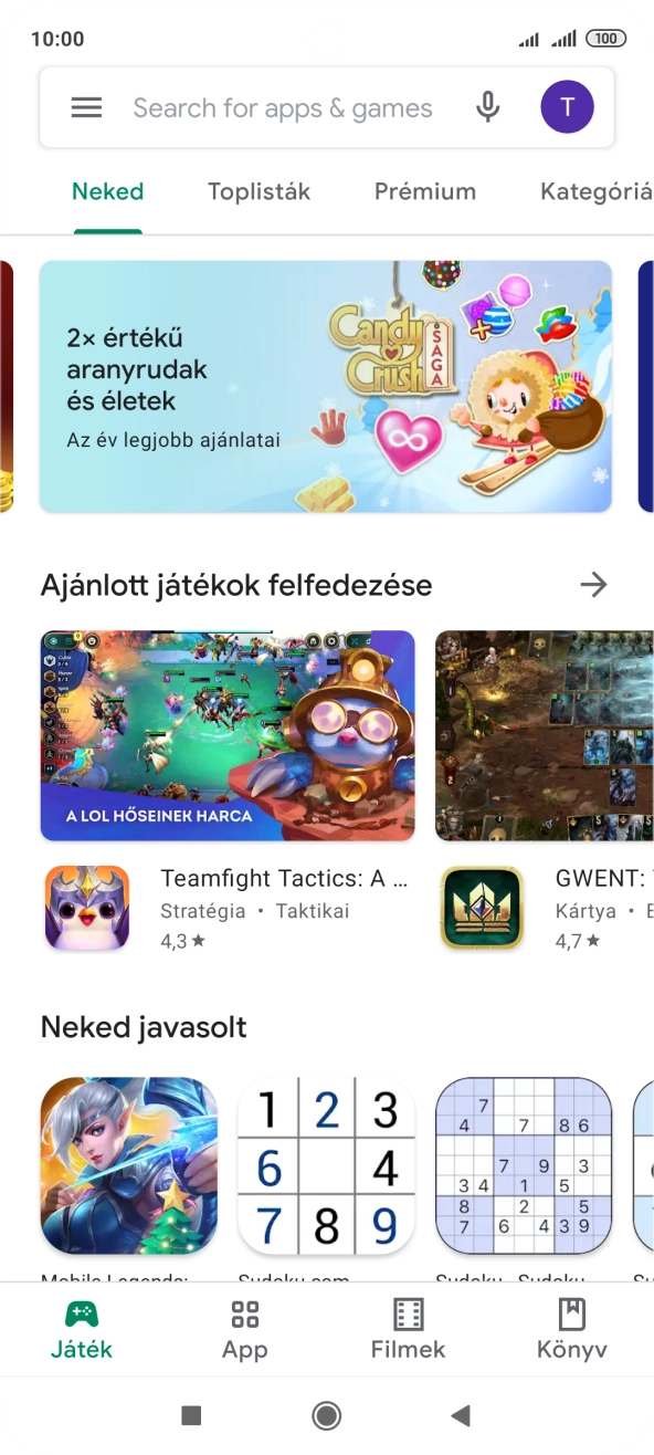 Kattints a keresés mezőre.