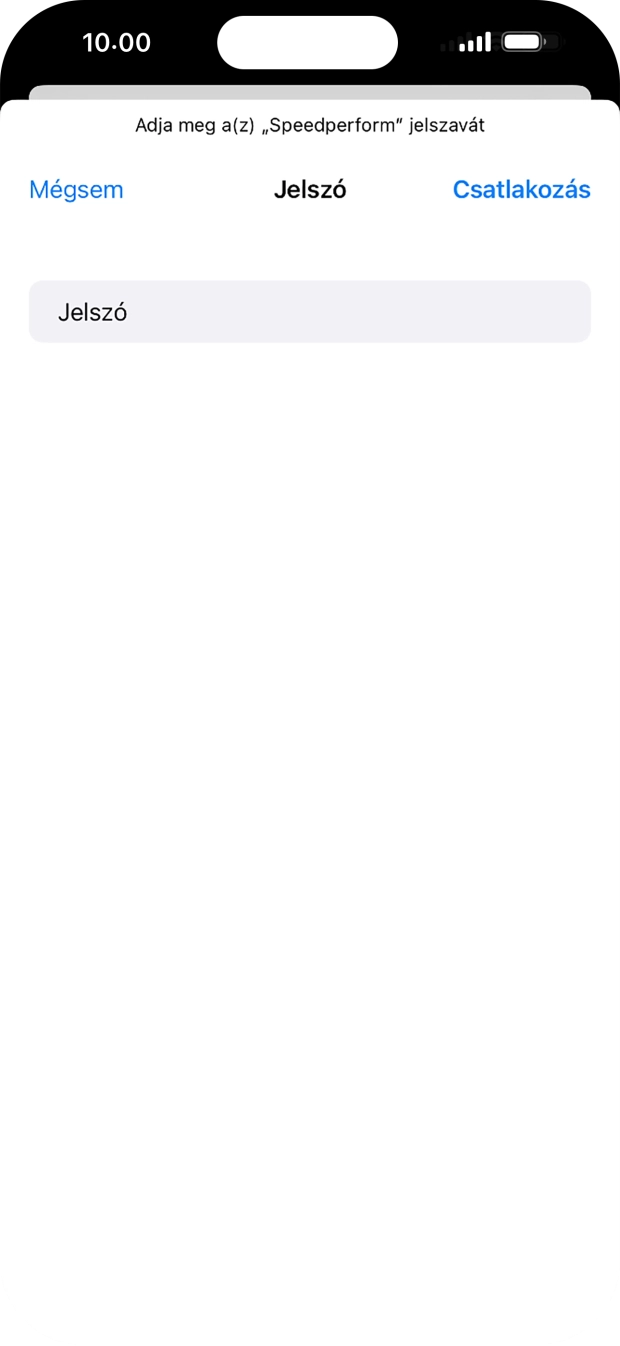 Írd be a Wi-Fi hálózatodhoz tartózó jelszót, és válaszd a Csatlakozás lehetőséget. Írd be a Wi-Fi hálózatodhoz tartózó jelszót, és válaszd a Csatlakozás lehetőséget.