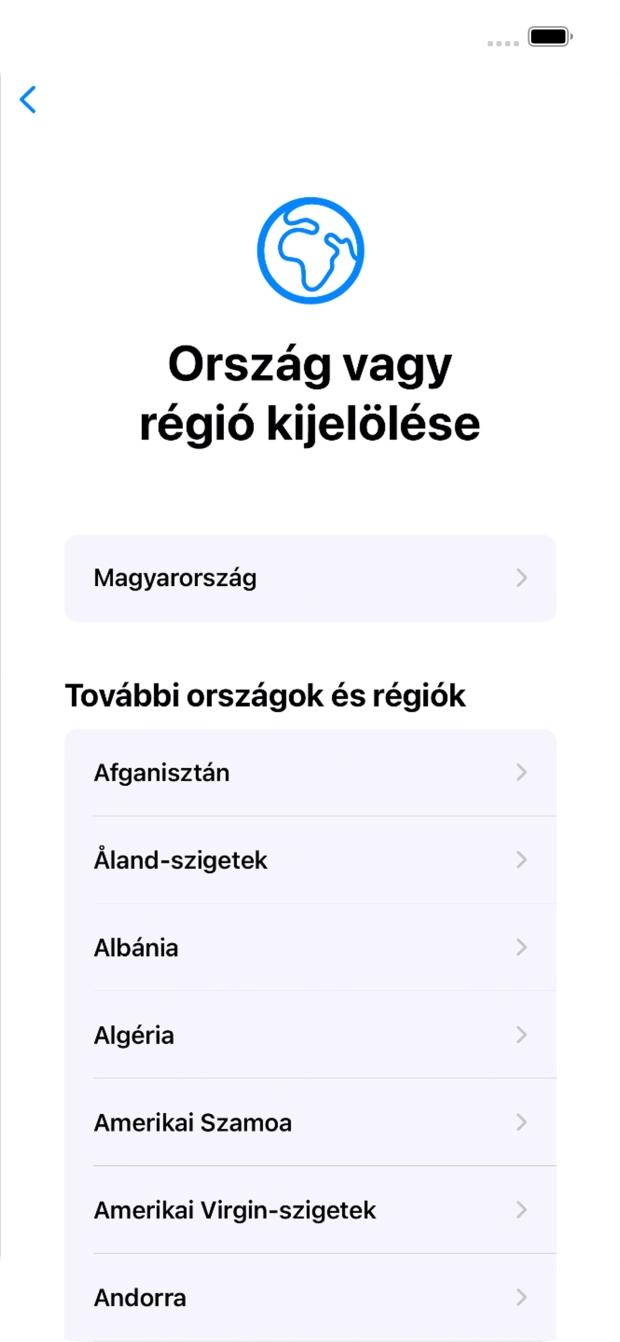 Válaszd ki a kívánt országot vagy régiót.