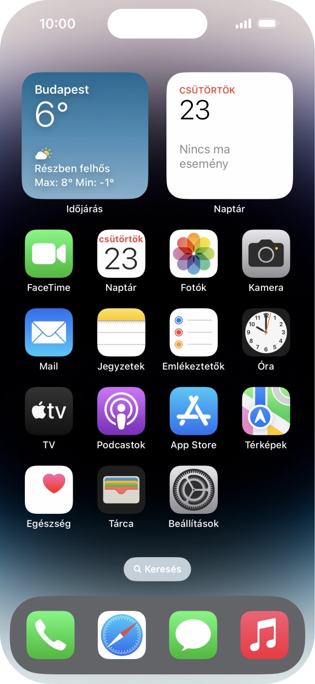 Válaszd a Beállítások lehetőséget. Válaszd a Beállítások lehetőséget.