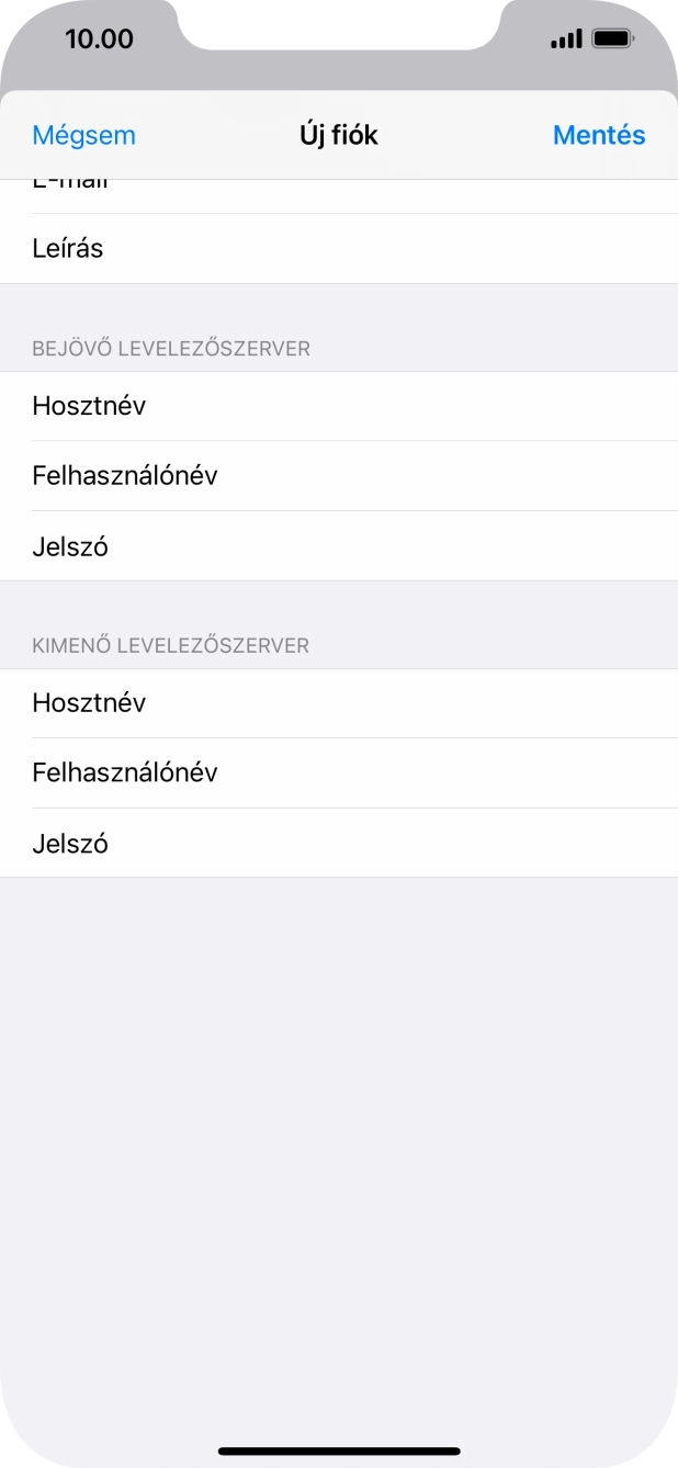Válaszd a Mentés lehetőséget. Beállította a rendszer az e-mail-fiókodat. Amennyiben további beállításokat kívánsz alkalmazni a bejövő és kimenő szerverhez, az alábbi lépésekkel folytasd.