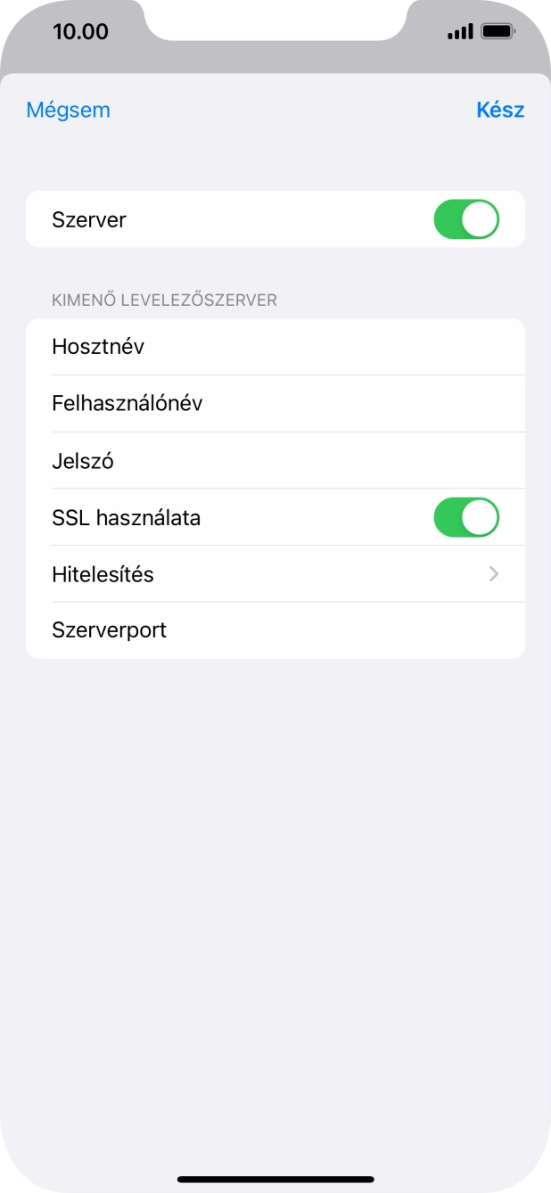 Kattints az „SSL használata” melletti csúszkára a funkció kikapcsolásához.