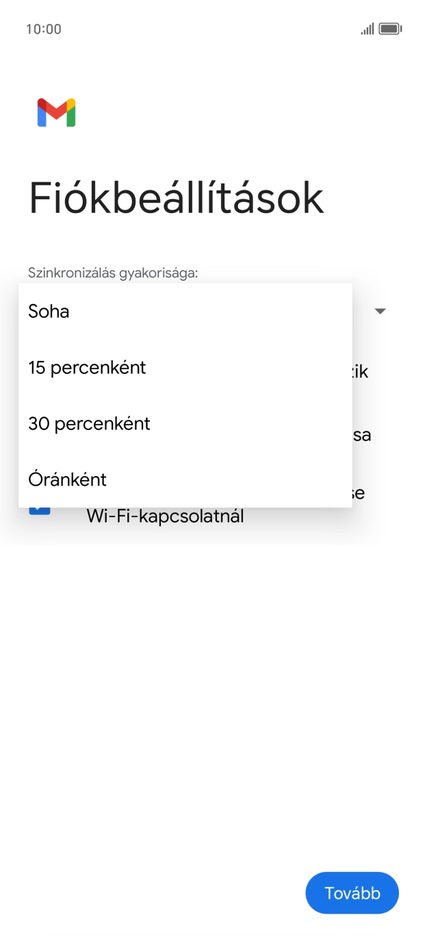 Válaszd ki a kívánt beállítást.