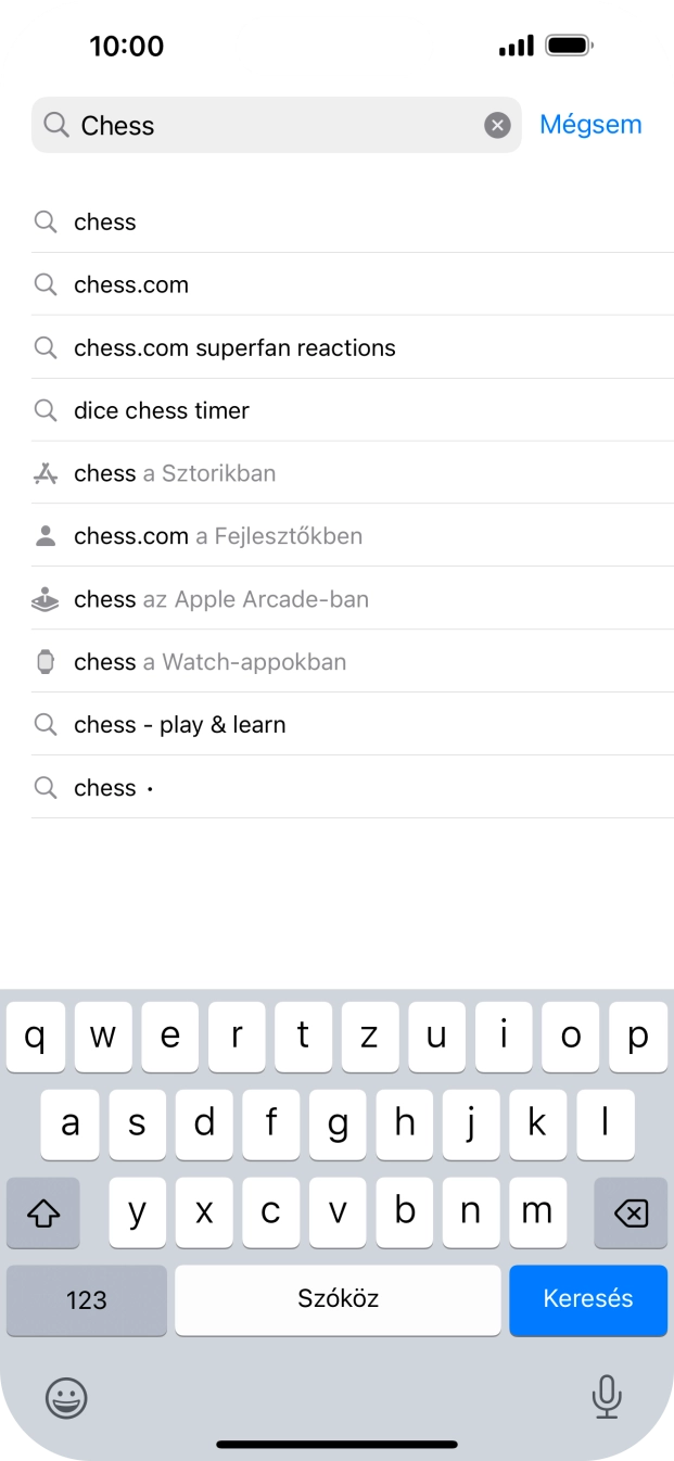 Válaszd a Keresés lehetőséget.