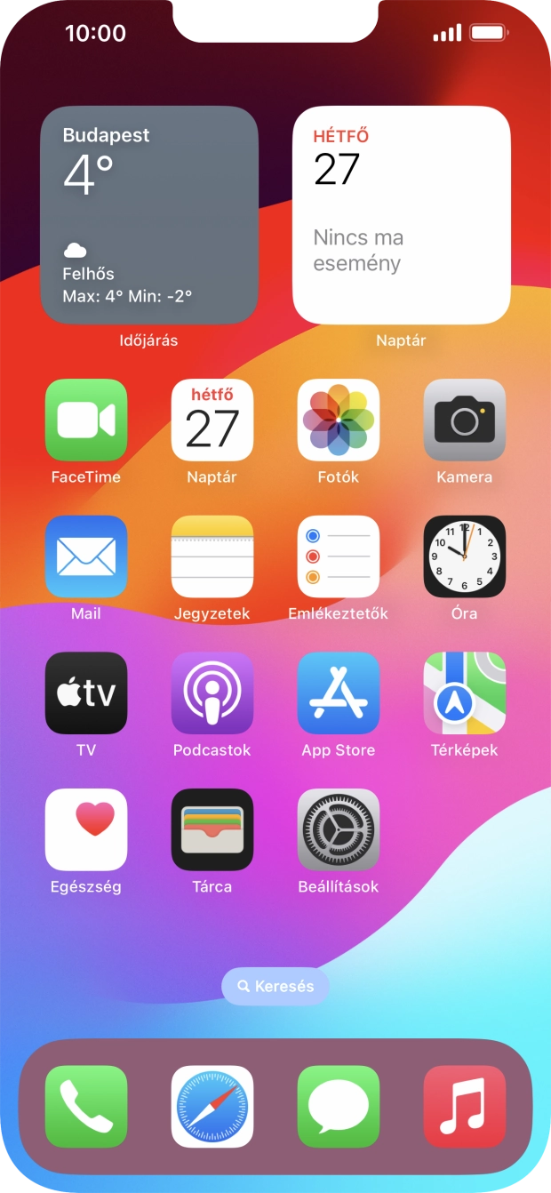 Válaszd a Beállítások lehetőséget.