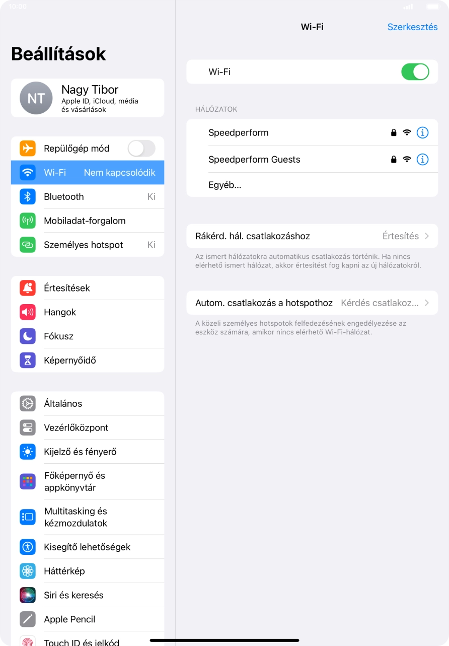 Kattints a kívánt Wi-Fi hálózatra, és írd be a Wi-Fi hálózathoz tartózó jelszót.