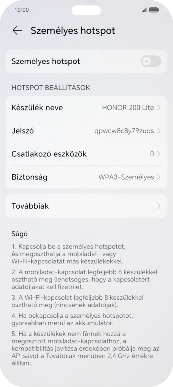 Kattints a Jelszó mezőre, és írd be a kívánt jelszót.