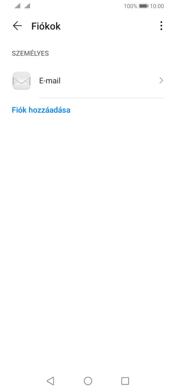 Válaszd az E-mail lehetőséget.