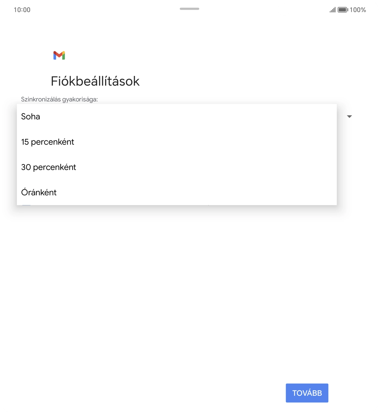 Válaszd ki a kívánt beállítást.