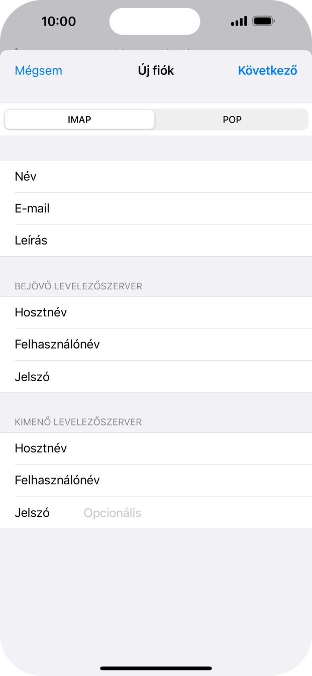 Kattints a Jelszó mezőre, és írd be az e-mail-fiókodhoz tartozó jelszót.