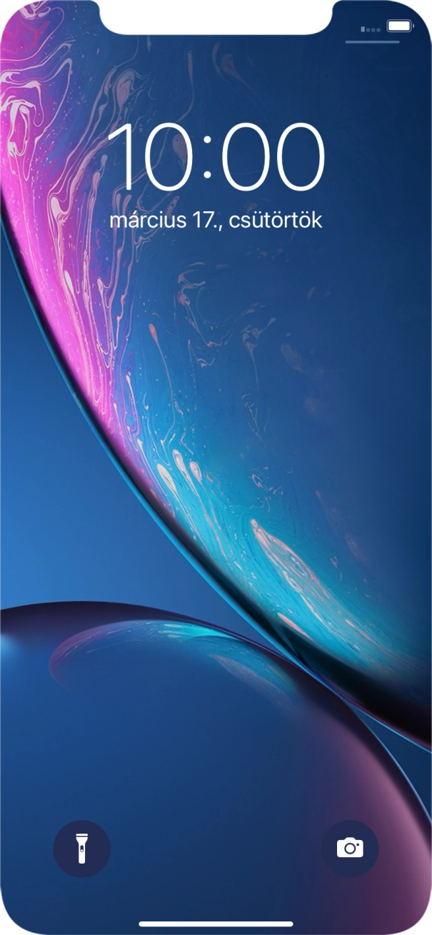 Húzd az ujjad felfelé a kijelző aljáról.