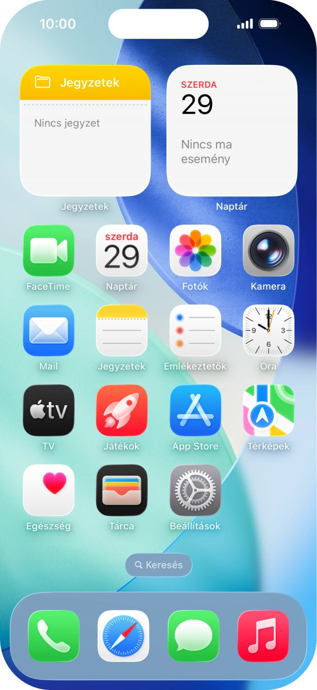 Válaszd a Beállítások lehetőséget. Válaszd a Beállítások lehetőséget.