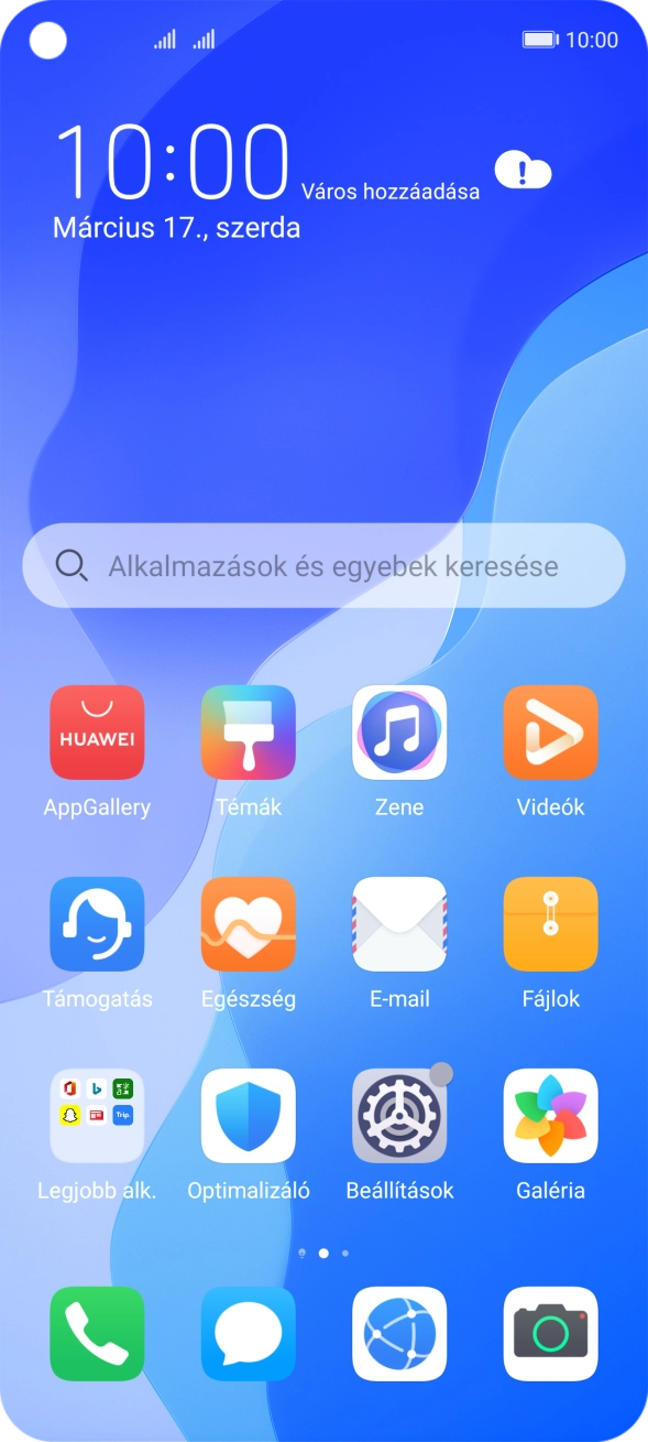 Válaszd a Beállítások lehetőséget. Válaszd a Beállítások lehetőséget.