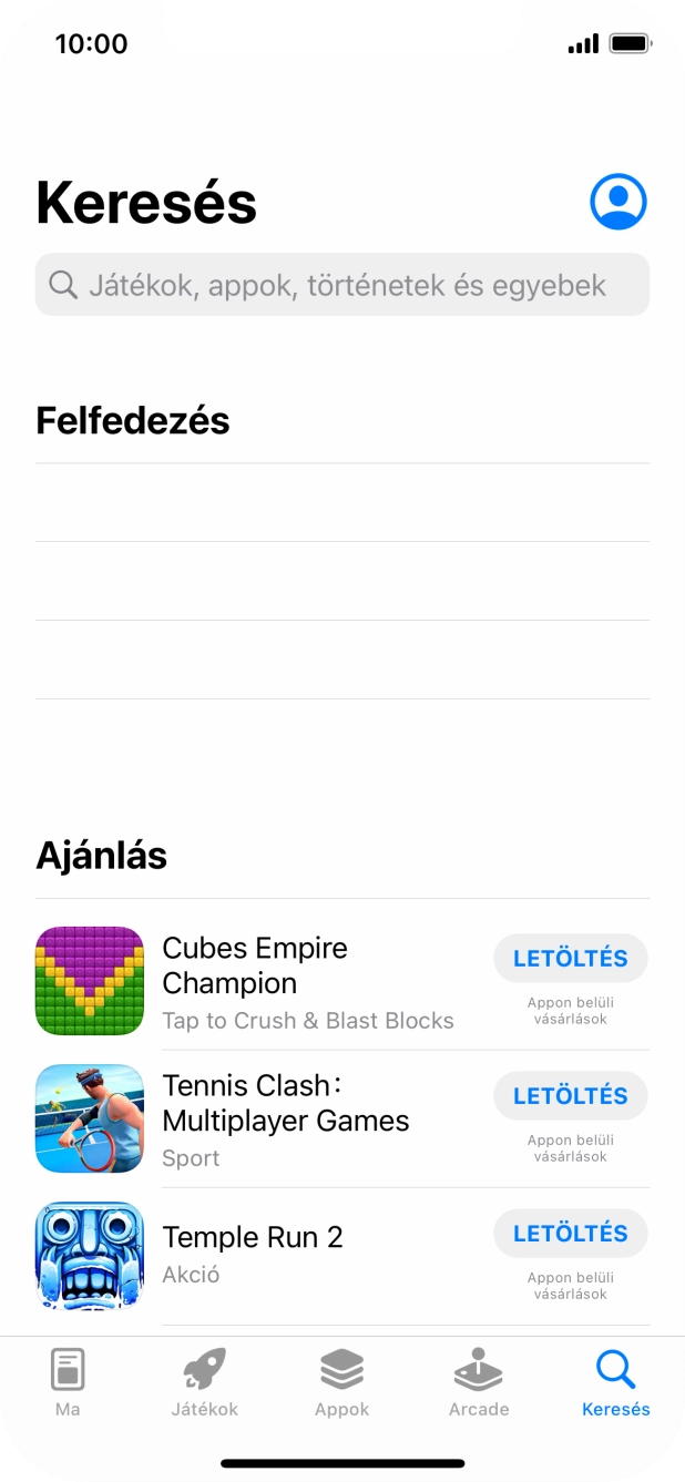 Kattints a keresés mezőre, és írd be a keresett alkalmazás nevét vagy tárgykörét. Kattints a keresés mezőre, és írd be a keresett alkalmazás nevét vagy tárgykörét.