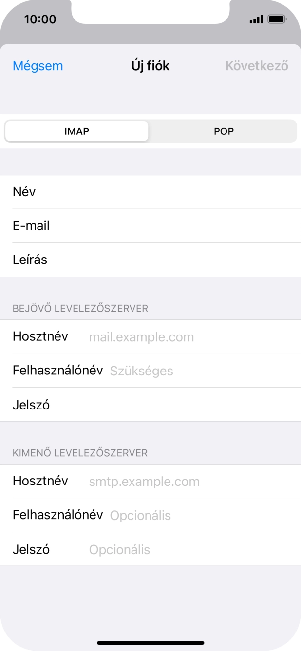 Válaszd a POP lehetőséget.