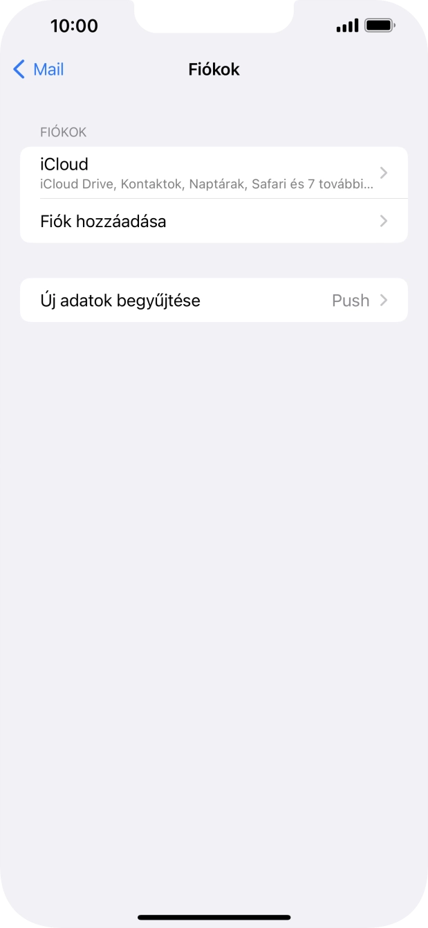 Válaszd a Fiók hozzáadása lehetőséget.