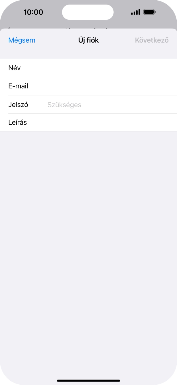 Kattints a Jelszó mezőre, és írd be az e-mail-fiókodhoz tartozó jelszót.