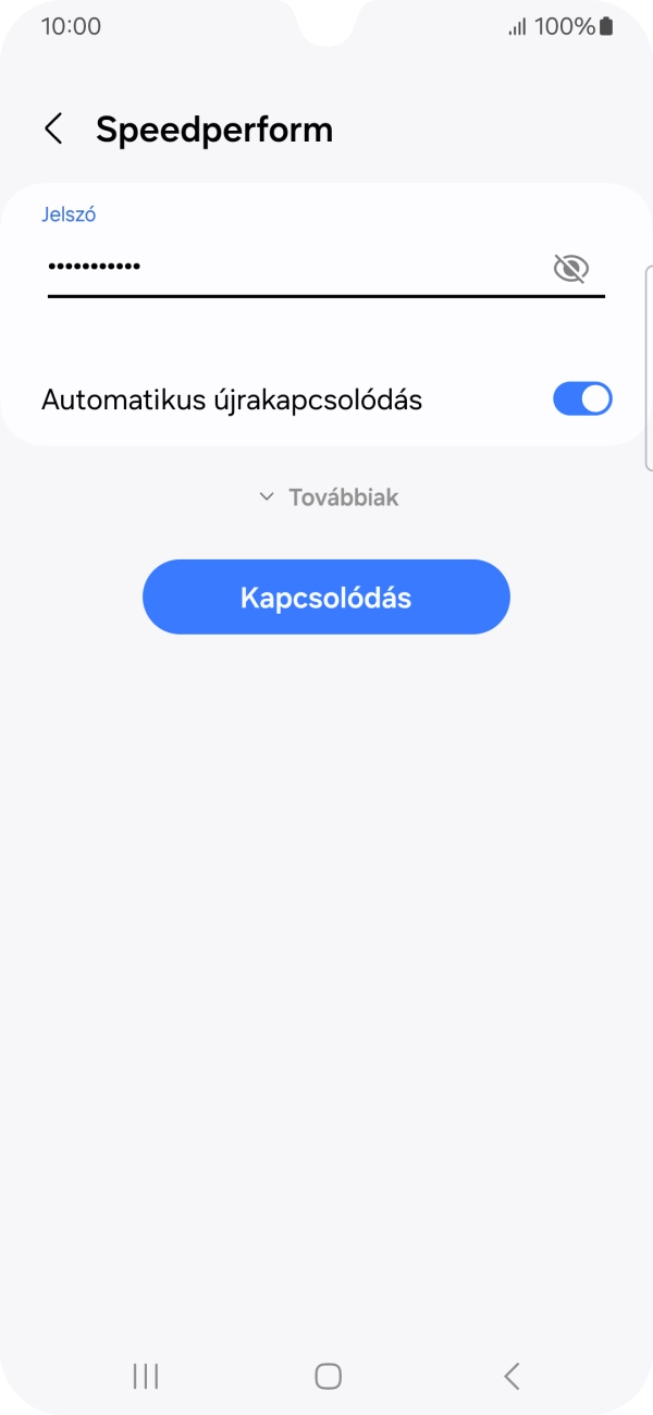 Írd be a Wi-Fi hálózatodhoz tartózó jelszót, és válaszd a Kapcsolódás lehetőséget. Írd be a Wi-Fi hálózatodhoz tartózó jelszót, és válaszd a Kapcsolódás lehetőséget.