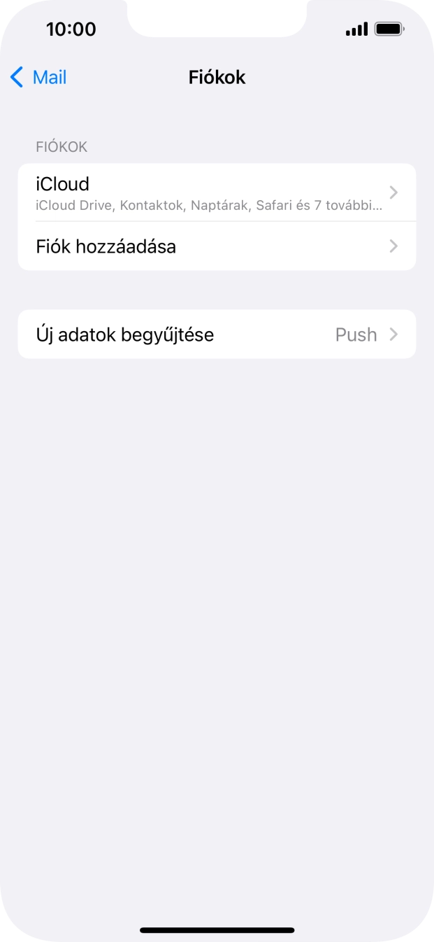 Válaszd a Fiók hozzáadása lehetőséget.