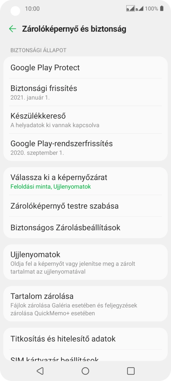 Válaszd a Válassza ki a képernyőzárat lehetőséget, és írd be az extra képernyőzárkódot, amit korábban már beállítottál.