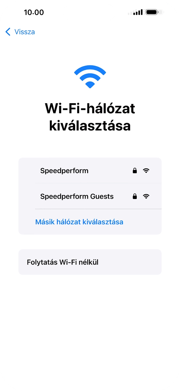 Válaszd ki a kívánt Wi-Fi hálózatot. Válaszd ki a kívánt Wi-Fi hálózatot.