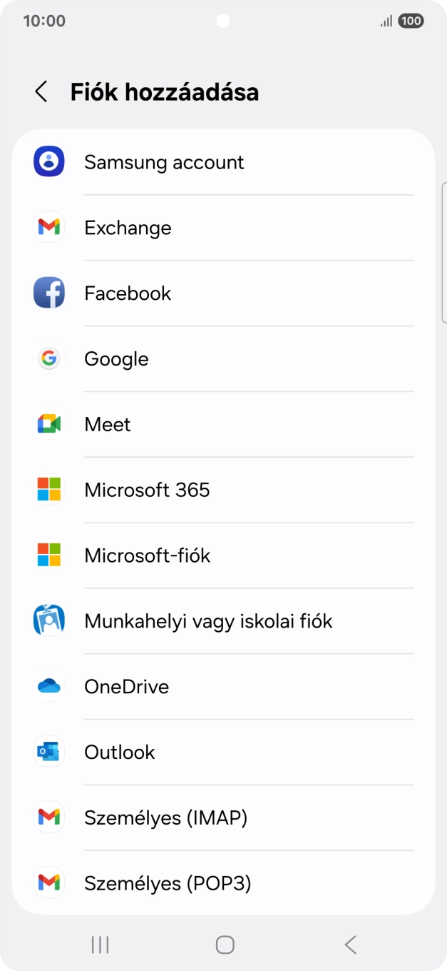 Válaszd a Google lehetőséget. Válaszd a Google lehetőséget.