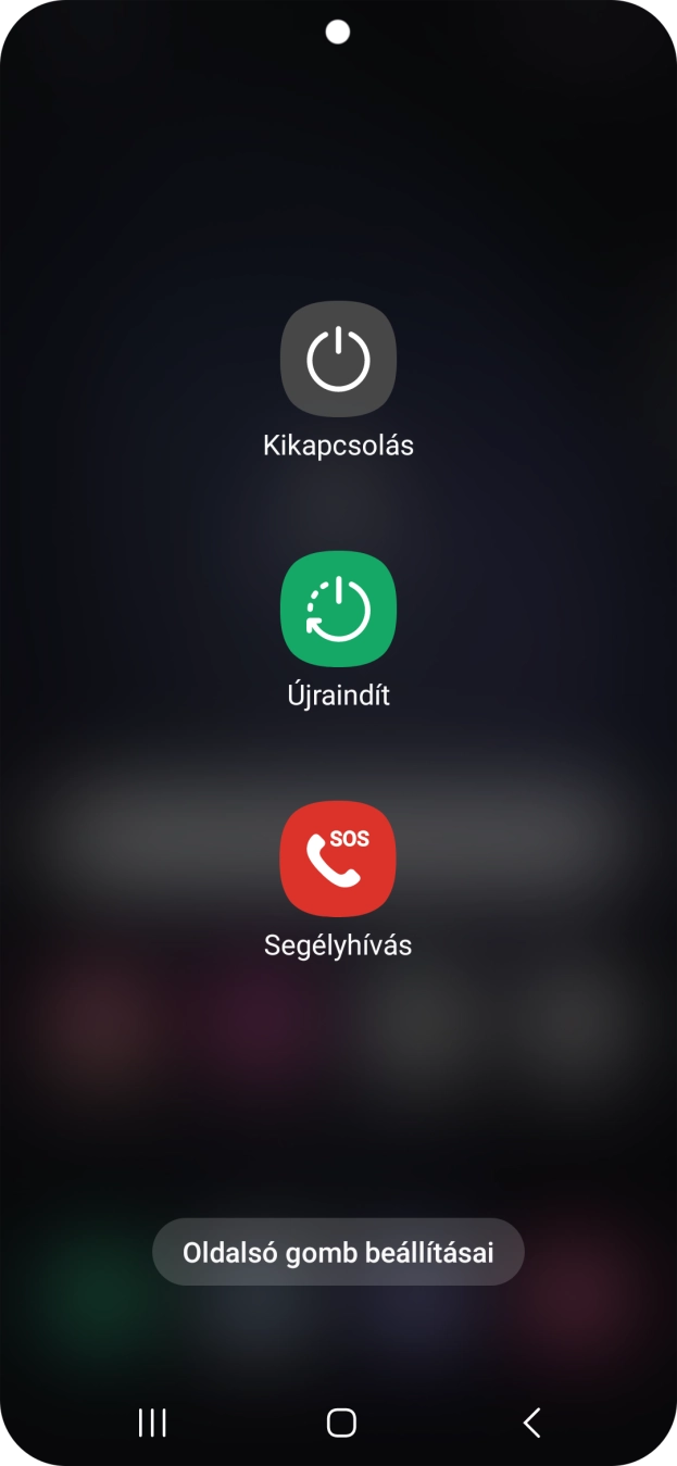 Válaszd a Kikapcsolás lehetőséget. Válaszd a Kikapcsolás lehetőséget.