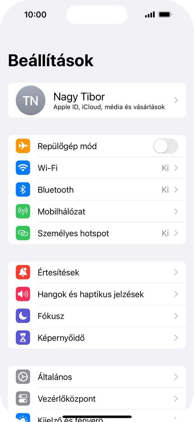 Válaszd a Mobihálózat lehetőséget. Válaszd a Mobihálózat lehetőséget.