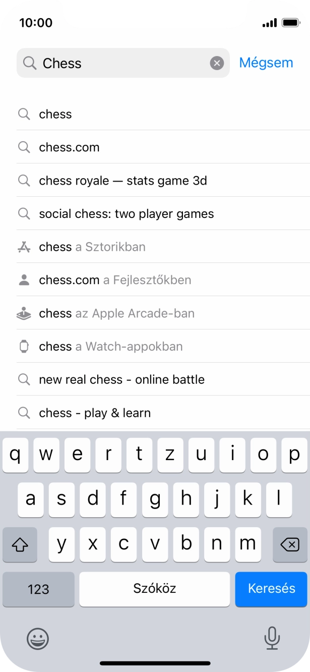 Válaszd a Keresés lehetőséget.