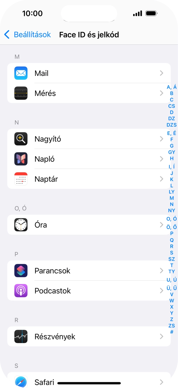 Válaszd a Mail lehetőséget.