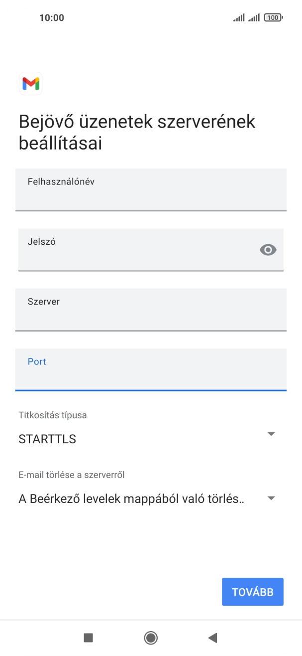 Nyisd le a „Titkosítás típusa” alatt legördülő menüt.
