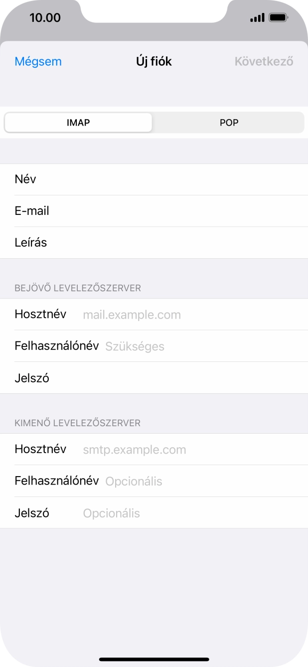 Válaszd a POP lehetőséget.