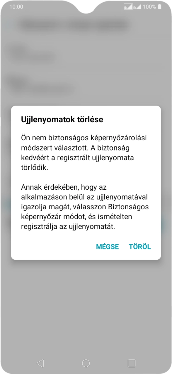 Válaszd a TÖRÖL lehetőséget.