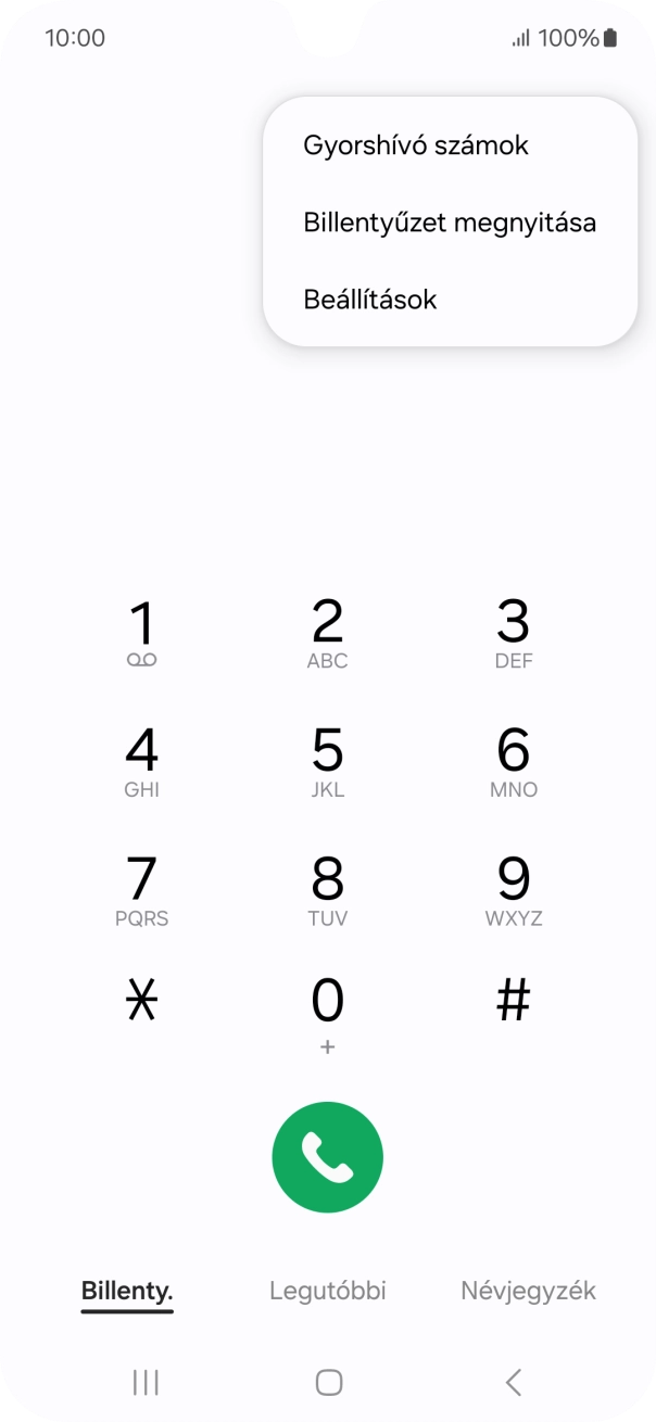 Válaszd a Beállítások lehetőséget.