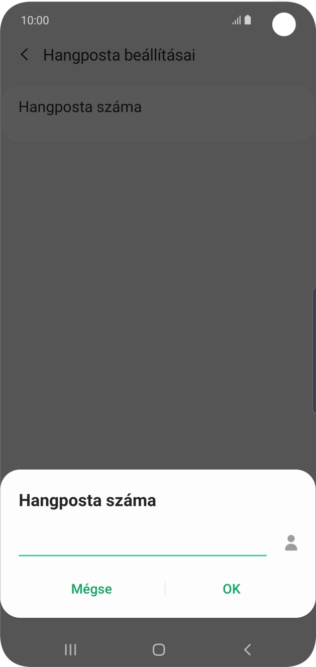 Írd be azt, hogy +36709090999, és válaszd az OK lehetőséget.