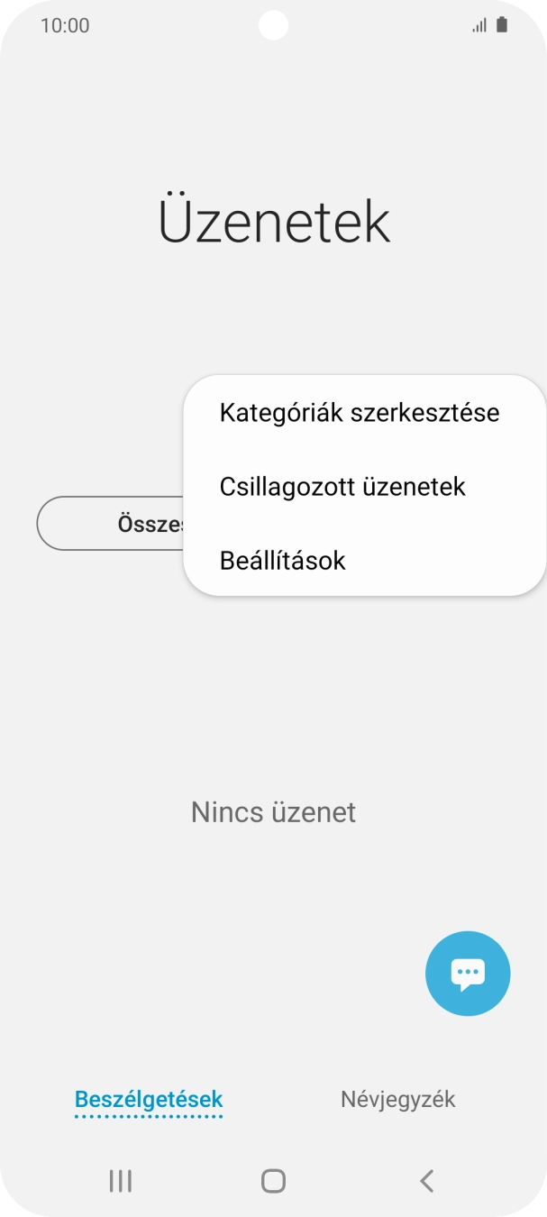 Válaszd a Beállítások lehetőséget. Válaszd a Beállítások lehetőséget.