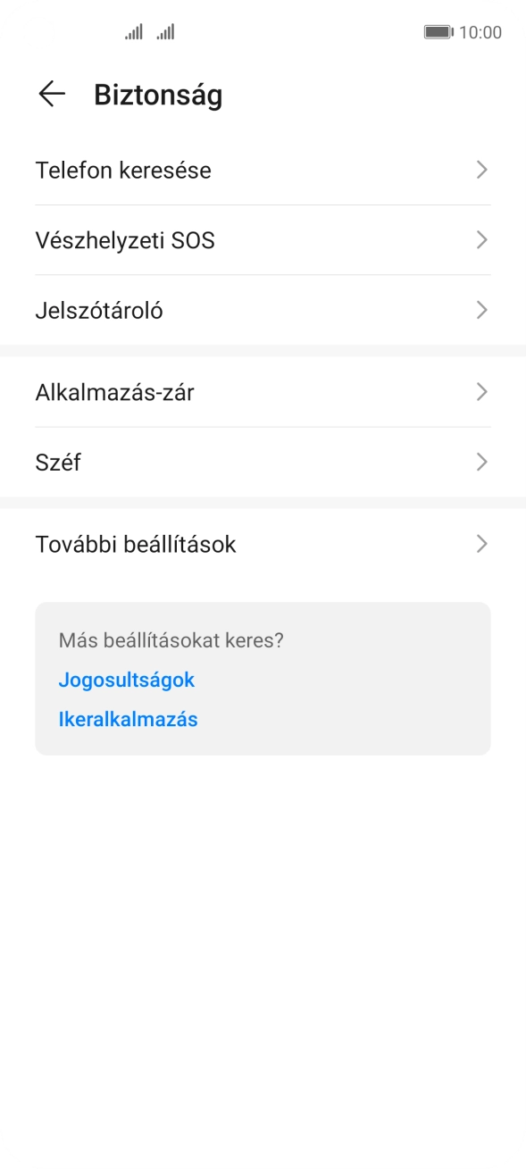 Válaszd a További beállítások lehetőséget.