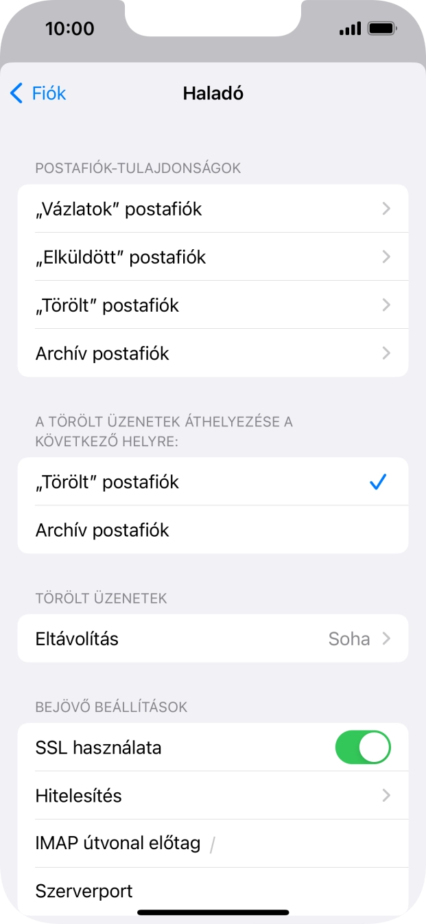 Válaszd a Hitelesítés lehetőséget.
